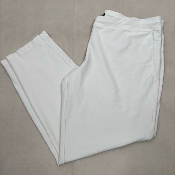 Eileen Fisher Woman Plus Size 1X Washable Stretch Crepe Pants Slim Ankle in Bone - Picture 14 of 15